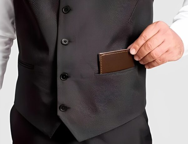 Colete Social Masculino Slim Fit Casual Clássico Oxford Jordhan - Imagem 3