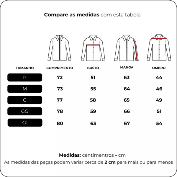Camisa Social Masculina Manga Longa Branco Jordhan - Imagem 5