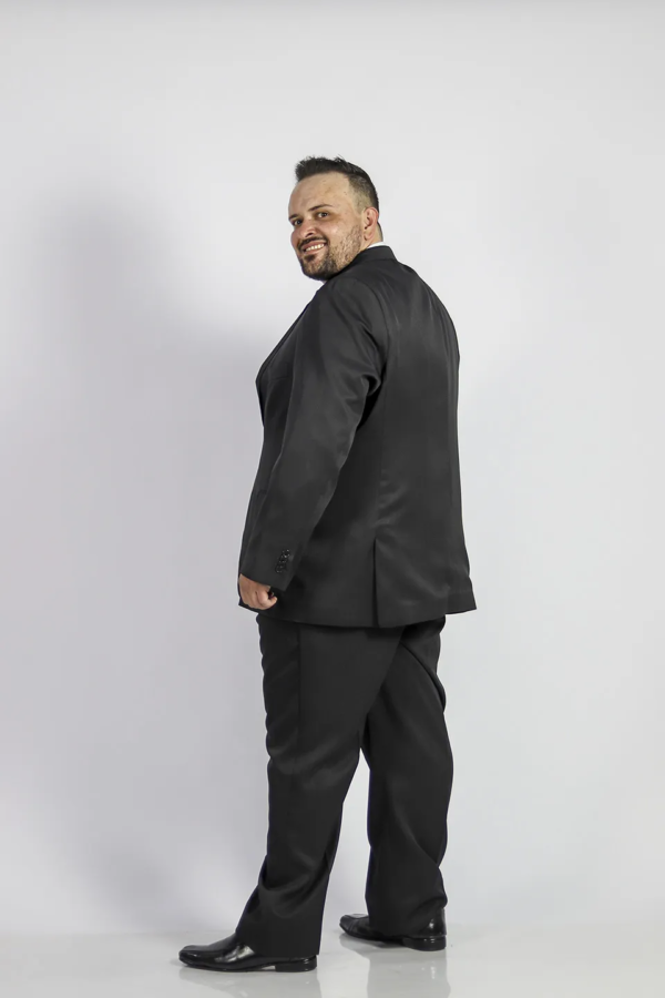 Terno Plus Size Preto| Perfeito para Noivo, Trabalho e Eventos | Jordhan - Imagem 2