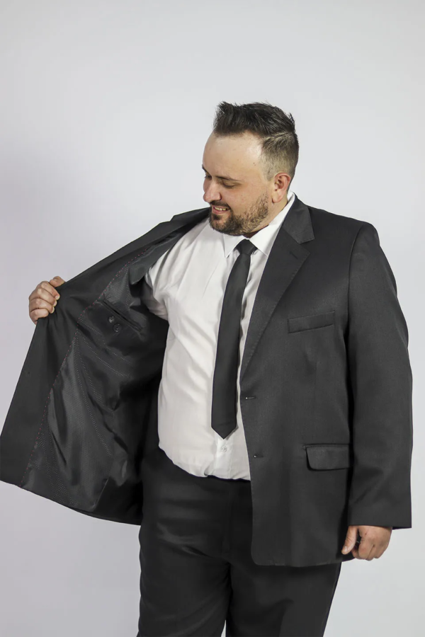 Terno Plus Size Preto| Perfeito para Noivo, Trabalho e Eventos | Jordhan - Imagem 3