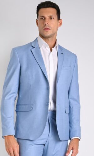 Terno Slim Masculino Gabardine Azul Serenity Jordhan