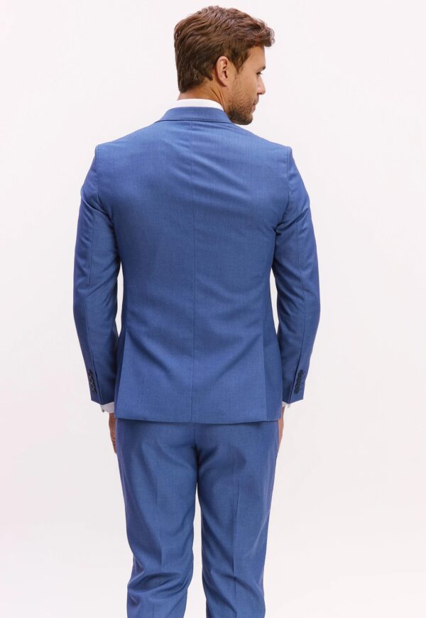 Terno Masculino Slim Poliviscose Denim Azul Claro Jordhan - Imagem 4