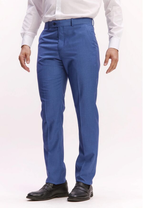 Terno Masculino Slim Poliviscose Denim Azul Claro Jordhan - Imagem 5
