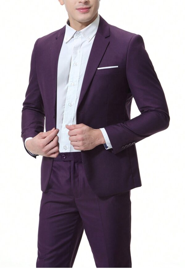 Terno Slim Masculino Poliviscose Roxo Jordhan