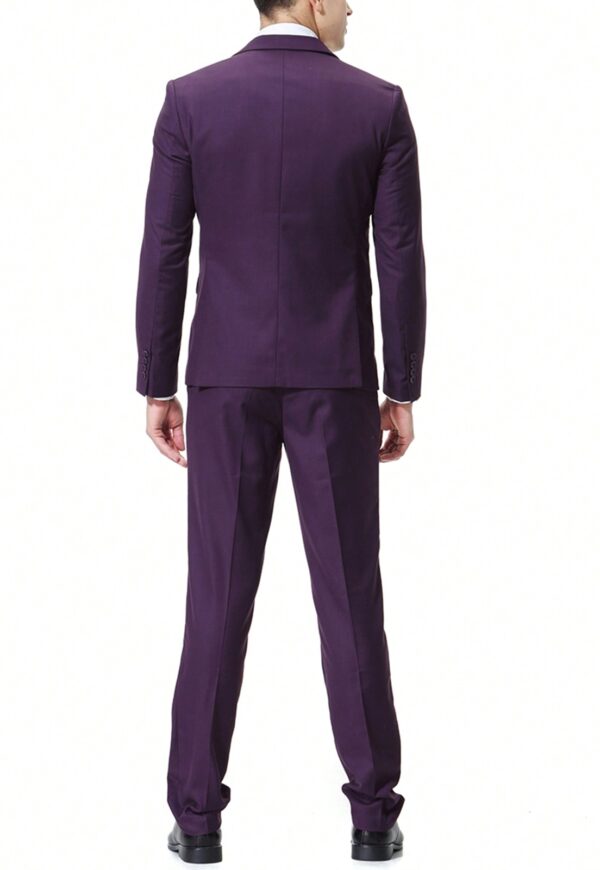 Terno Slim Masculino Poliviscose Roxo Jordhan - Imagem 3
