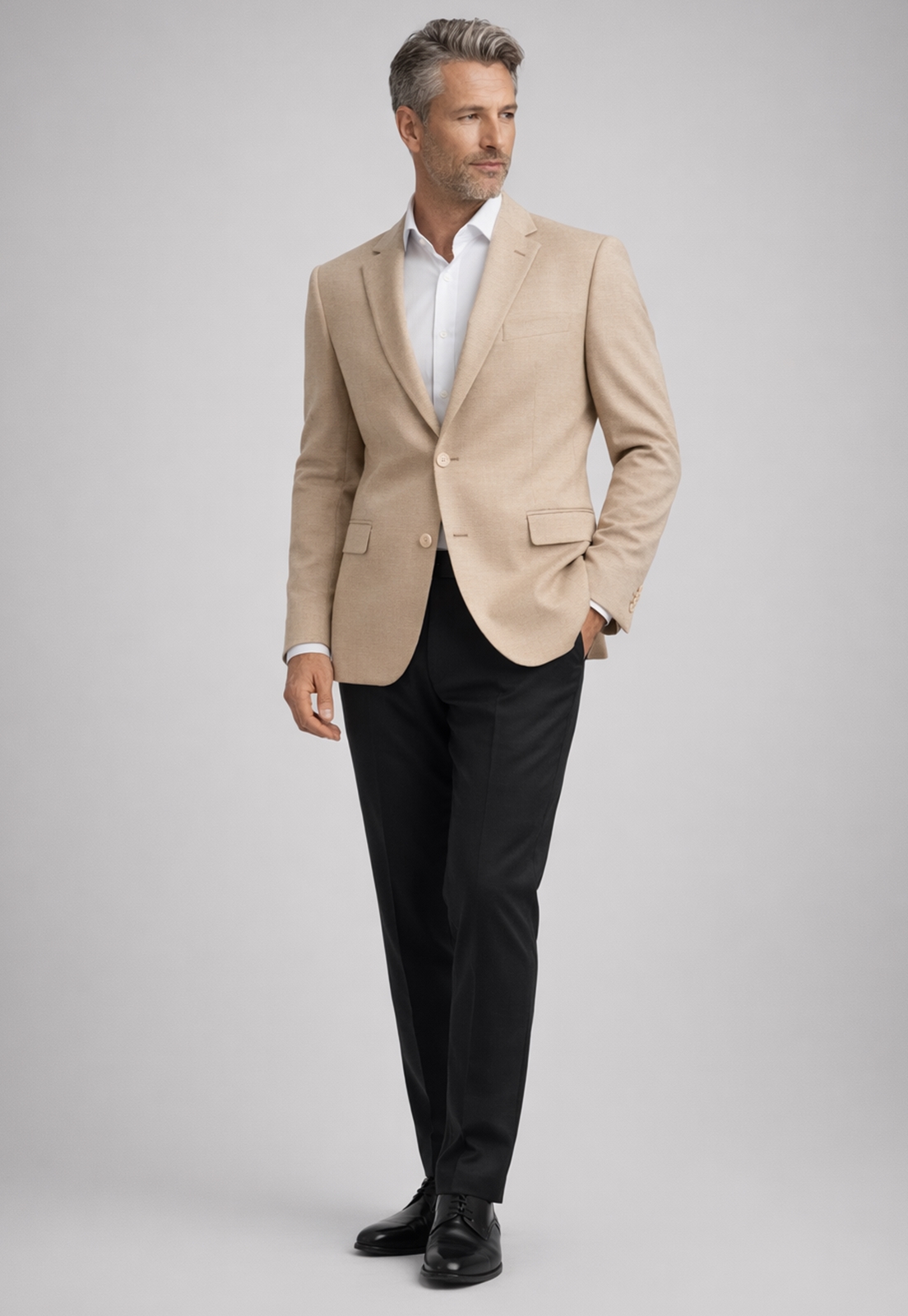 Blazer Bege Madagascar Poliviscose | Alfaiataria Premium - Imagem 2