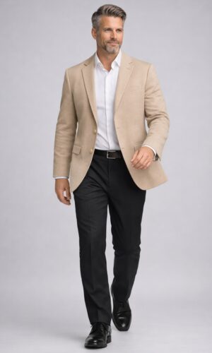 Blazer Bege Madagascar Poliviscose | Alfaiataria Premium